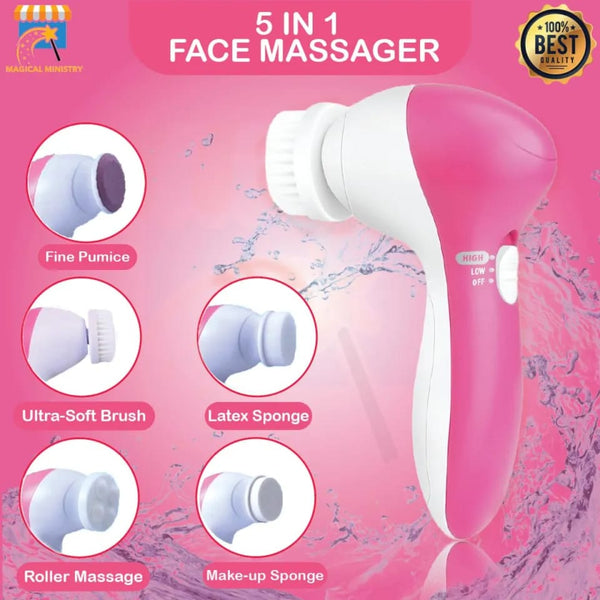 5-in-1 Electric Facial Cleanser & Massager