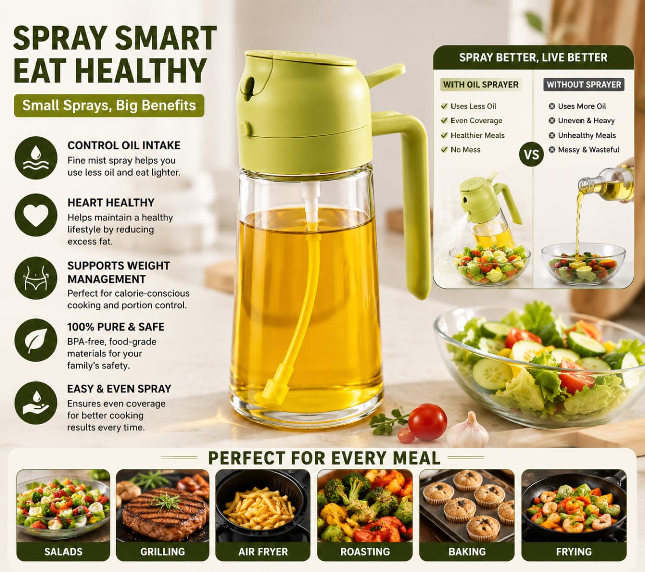 2-in-1 Oil Spray Bottle